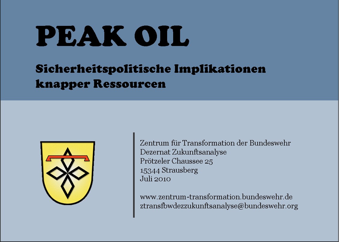 German Military - Peak Oil Study - 2010